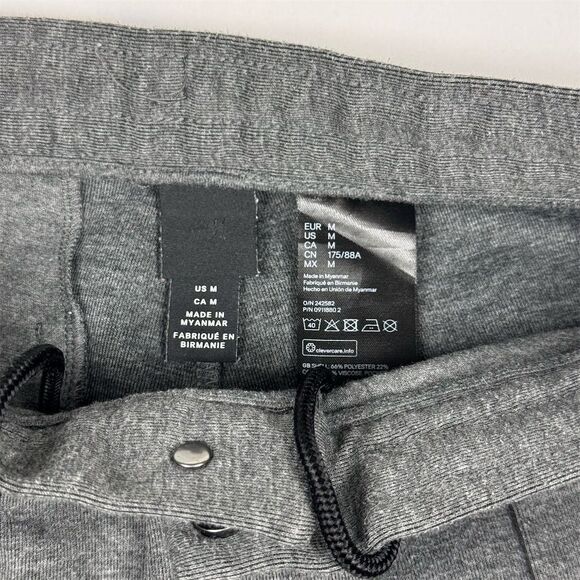 H&M Men's Side-Stripe Pants Gray Size M - Picture 4 of 5
